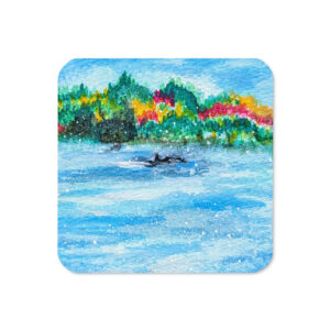cork-back-coaster-front-6abe3d790567f.jpg Swedish Holiday II – Am See | Handgemaltes Aquarell | Korkuntersetzer