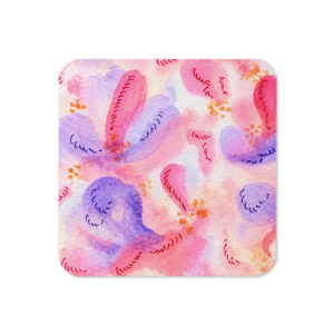 Petals 1 – Stille & Kontrast | Handgemaltes Aquarell | Korkuntersetze